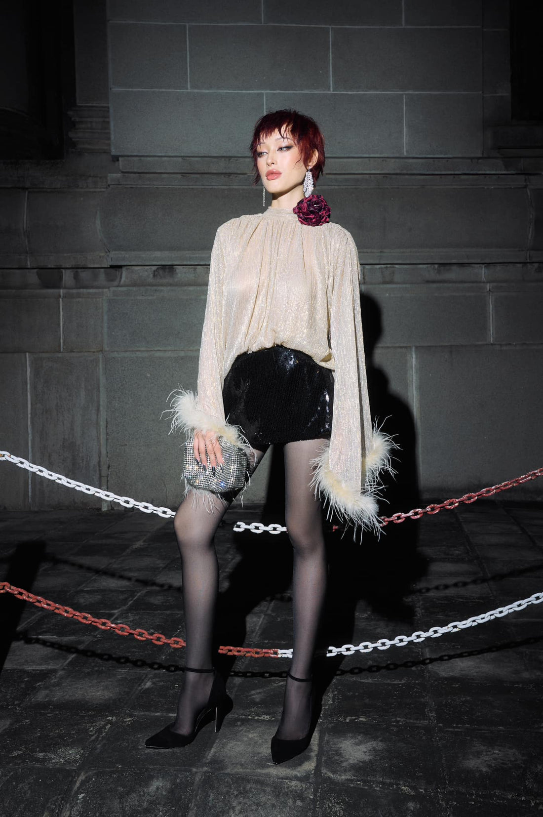 Short Sequins Skirt