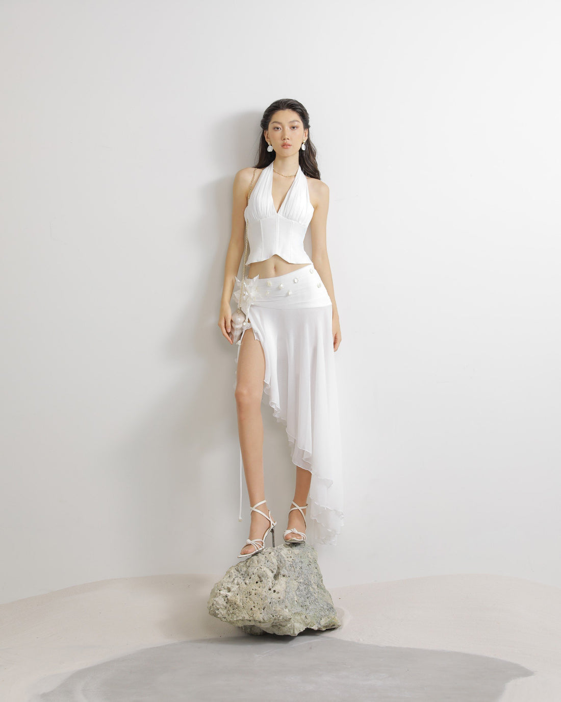 Halter Croptop in White