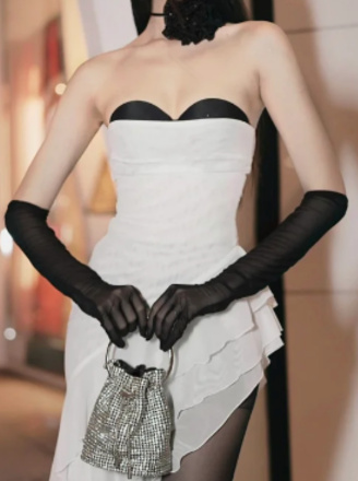 Black Mesh Gloves