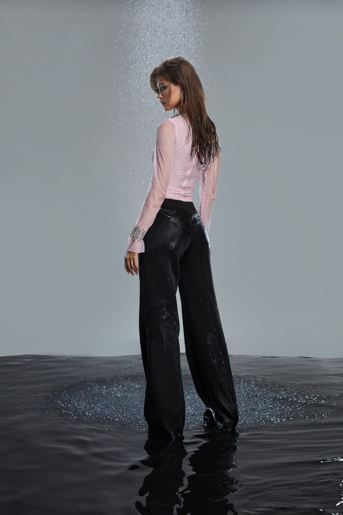 Pink Mesh Butterfly Shirt