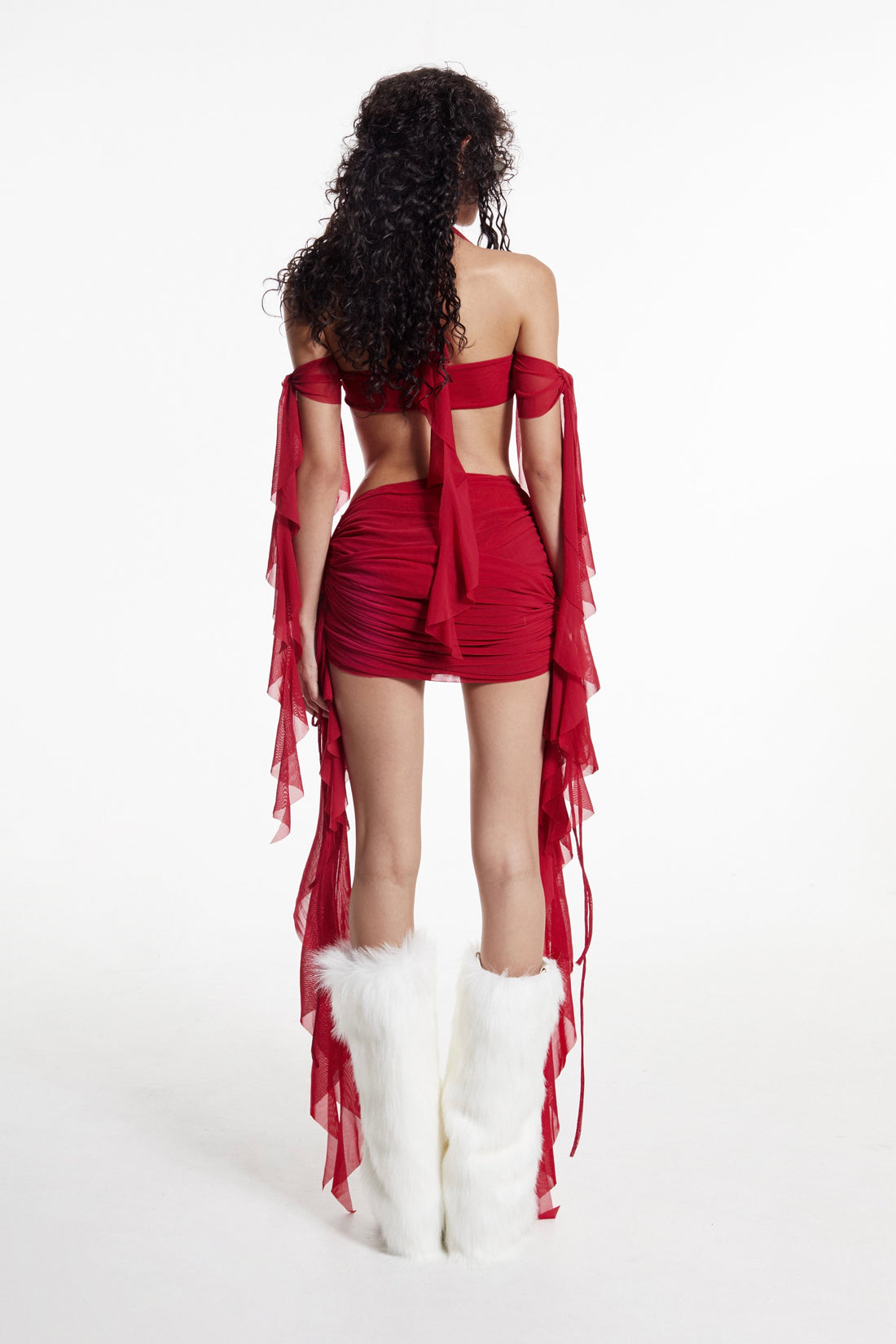 Ruffle Red Skirt