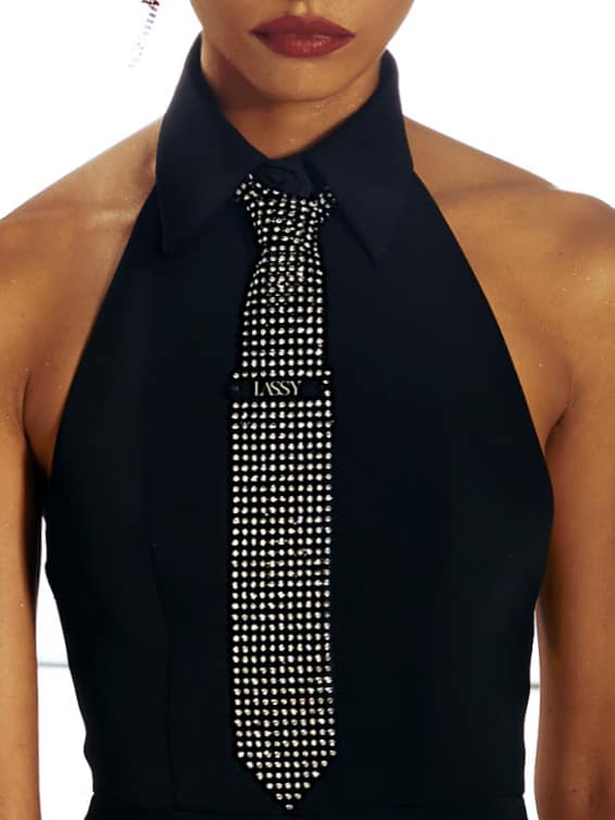 Black Slashed Midi Dress