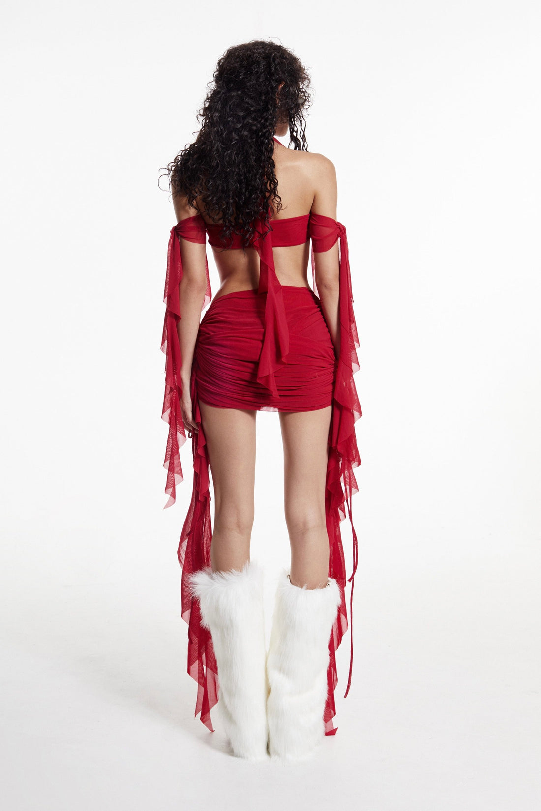 Ruffle Red Skirt